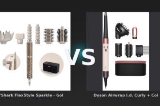 Vergleich: "Shark FlexStyle Sparkle - Gold Diamond Limited Edition Haarstyler und -trockner HD446JSEU" vs Dyson Airwrap i.d. Curly + Coily Ceramic Pink