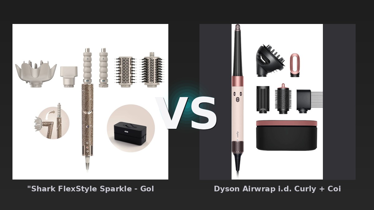 Vergleich: "Shark FlexStyle Sparkle - Gold Diamond Limited Edition Haarstyler und -trockner HD446JSEU" vs Dyson Airwrap i.d. Curly + Coily Ceramic Pink