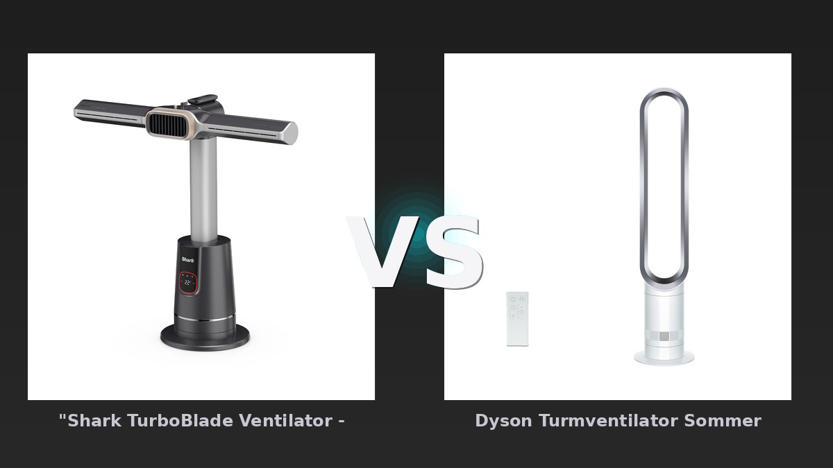 Vergleich: "Shark TurboBlade Ventilator - Kühlen + Heizen TH200EU" vs Dyson Turmventilator Sommer
