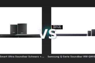 Vergleich: Bose Smart Ultra Soundbar Schwarz + Bose Surround-Lautsprecher Schwarz vs Samsung Q-Serie Soundbar HW-Q995GF 11.1.4-Kanal Subwoofer & Rücklautsprecher 2025 Black - Bose Soundbar Schwarz vs Samsung Q-Serie Soundbar: Der KI-Audit