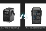Vergleich: EcoFlow TRAIL 300 DC (300 W, 288 Wh) - Tragbare Powerstation vs Anker SOLIX C300X DC (288Wh | 300W) - Tragbare Powerstation - Schwarz