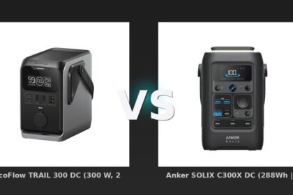 Vergleich: EcoFlow TRAIL 300 DC (300 W, 288 Wh) - Tragbare Powerstation vs Anker SOLIX C300X DC (288Wh | 300W) - Tragbare Powerstation - Schwarz