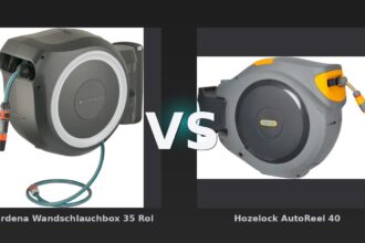 Vergleich: Gardena Wandschlauchbox 35 RollUp XL Weiß vs Hozelock AutoReel 40