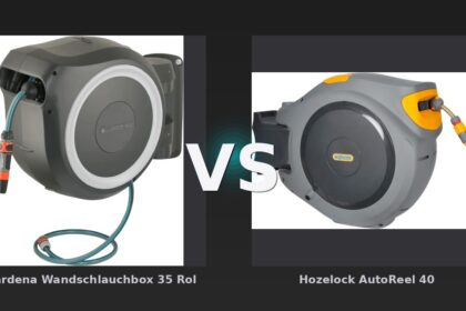 Vergleich: Gardena Wandschlauchbox 35 RollUp XL Weiß vs Hozelock AutoReel 40