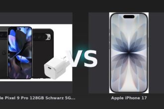 Vergleich: Google Pixel 9 Pro 128GB Schwarz 5G + Zubehörset vs Apple iPhone 17 - Google Pixel 9 vs Apple iPhone 17: Der KI-Audit
