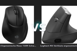 Vergleich: HP Tilt Ergonomische Maus 720M Schwarz vs Logitech MX Vertikale ergonomische Maus - HP Tilt Ergonomische vs Logitech MX Vertikale: Der KI-Audit