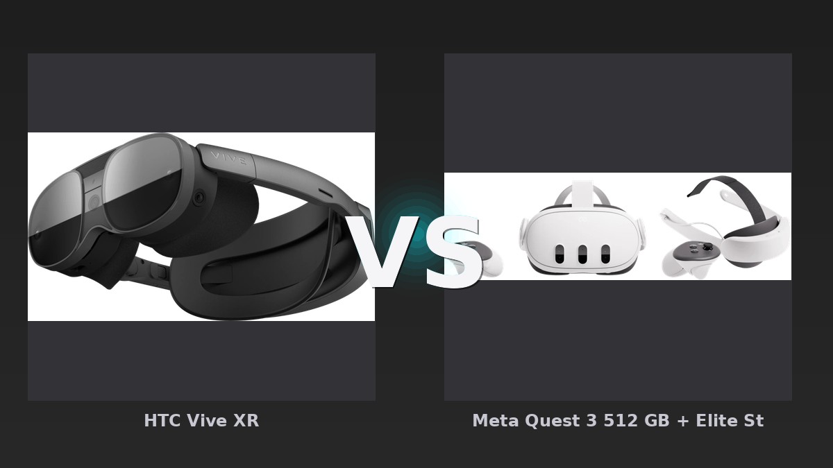 Vergleich: HTC Vive XR vs Meta Quest 3 512 GB + Elite Strap mit Akku