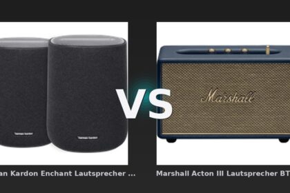 Vergleich: Harman Kardon Enchant Lautsprecher Schwarz Doppelpack vs Marshall Acton III Lautsprecher BT Midnight Blue - Harman Kardon Enchant vs Marshall Acton III: Der KI-Audit