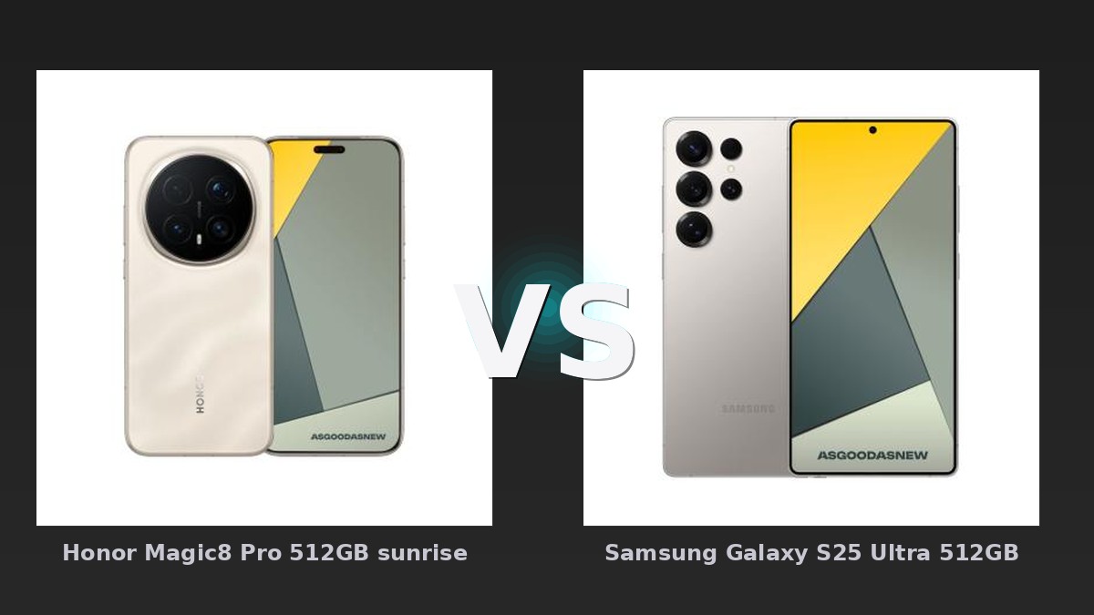 Vergleich: Honor Magic8 Pro 512GB sunrise gold vs Samsung Galaxy S25 Ultra 512GB titanium gray