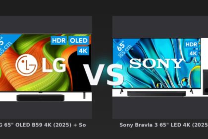 Vergleich: LG 65" OLED B59 4K (2025) + Sonos Beam Gen. 2 vs Sony Bravia 3 65" LED 4K (2025) + Sony Bravia Theatre Bar 6