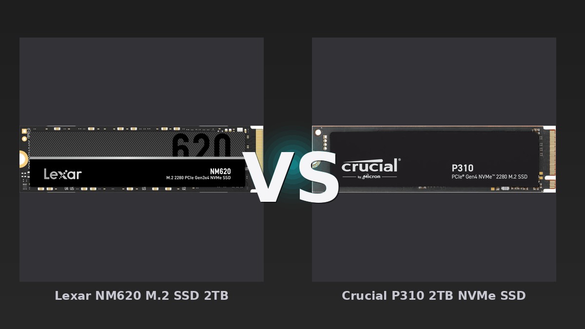Vergleich: Lexar NM620 M.2 SSD 2TB vs Crucial P310 2TB NVMe SSD