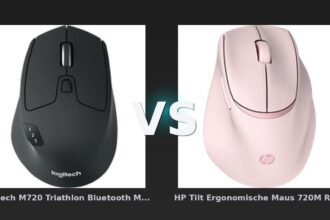 Vergleich: Logitech M720 Triathlon Bluetooth Maus vs HP Tilt Ergonomische Maus 720M Rosa - Logitech M720 Triathlon vs HP Tilt Ergonomische: Der KI-Audit