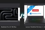 Vergleich: MacBook Pro 16" M5 Max vs Lenovo ThinkPad P16 Gen 3 - 21RQ0005MH QWERTY [Englische Tastatur]