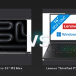 Vergleich: MacBook Pro 16" M5 Max vs Lenovo ThinkPad P16 Gen 3 - 21RQ0005MH QWERTY [Englische Tastatur]