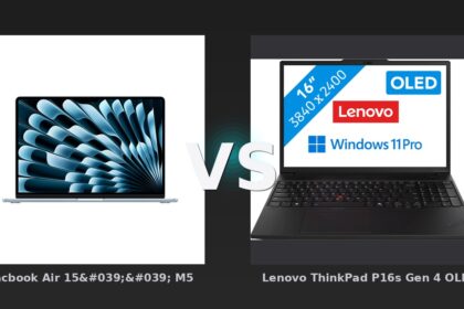 Vergleich: Macbook Air 15'' M5 10-Core CPU 10-Core GPU - Himmelblau - 2026 - 32GB - 4TBSSD vs Lenovo ThinkPad P16s Gen 4 OLED (Intel) - 21QV0019MH QWERTY [Englische Tastatur]
