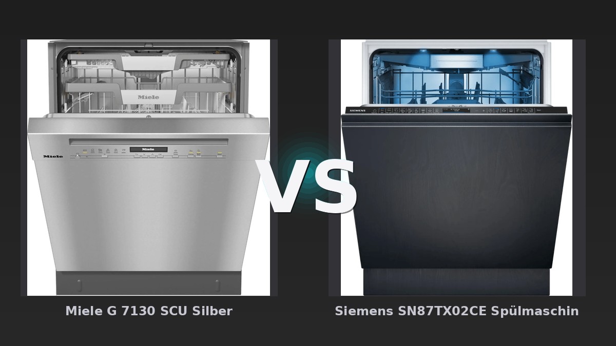 Vergleich: Miele G 7130 SCU Silber vs Siemens SN87TX02CE Spülmaschine