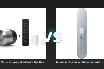 Vergleich: Nuki Volle Zugangskontrolle für Dein Zuhause Dank bürstenloser Motor in Sekunden verr vs Terrassentüren schlüssellos auf- und abschließen Ein Höchstmaß an Sicherheit Ein - Nuki Volle Zugangskontrolle vs Terrassentüren schlüssellos auf-