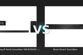 Vergleich: Samsung B-Serie Soundbar HW-B760GF 5.1-Kanal Subwoofer 2025 Black vs Bose Smart Soundbar - Samsung B-Serie Soundbar vs Bose Soundbar: Der KI-Audit