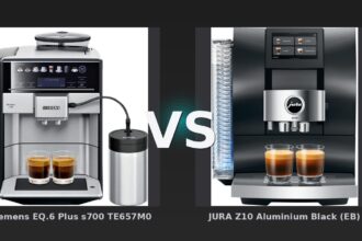 Vergleich: Siemens EQ.6 Plus s700 TE657M03DE vs JURA Z10 Aluminium Black (EB)