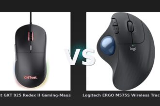 Vergleich: Trust GXT 925 Redex II Gaming-Maus vs Logitech ERGO M575S Wireless Trackball Maus Schwarz - Trust GXT 925 vs Logitech ERGO M575S: Der KI-Audit