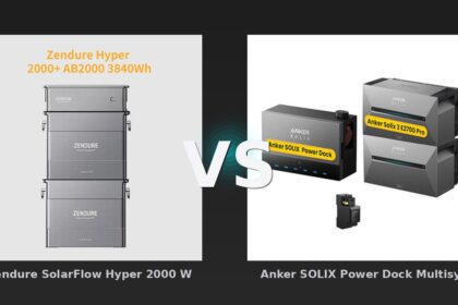 Vergleich: Zendure SolarFlow Hyper 2000 Wechselrichter 1800W mit Stromspeicher AB2000 1920Wh LiFePO4 Akku - Hyper 2000 + 2 x AB2000 vs Anker SOLIX Power Dock Multisystem mit Solarbank 3 E2700 Pro Balkonkraftwerk Speicher, by Powerness - 1x Anker Power Dock + 2x Solarbank 3 E2700 Pro / 1x Smart Meter / Powerness Express (Lieferzeit: 5-14 Werktage)