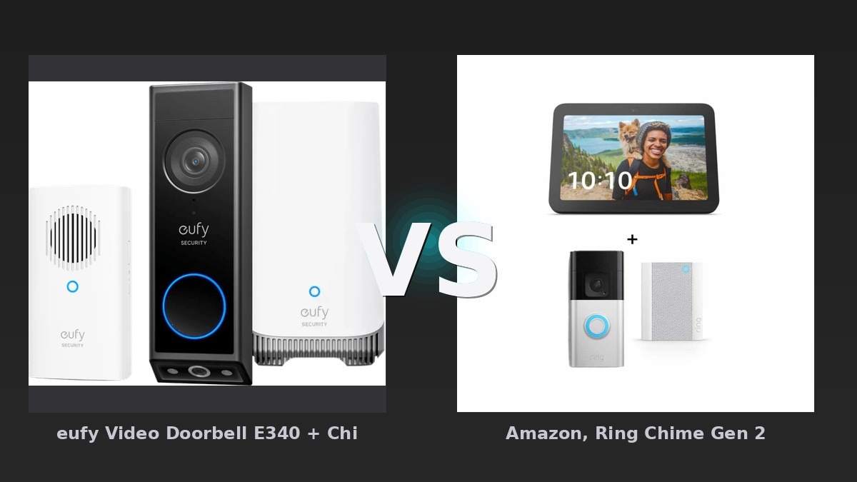 Vergleich: eufy Video Doorbell E340 + Chime + HomeBase 3 vs Amazon, Ring Chime Gen 2