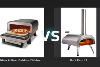 Vergleich: "Ninja Artisan Outdoor-Elektro-Pizzaofen und Heißluftfritteuse MO201EU" vs Ooni Karu 12