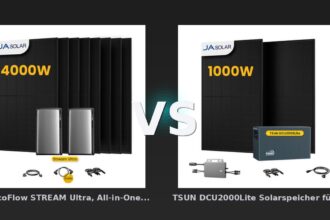 Vergleich: 2x EcoFlow STREAM Ultra, All-in-One Speicher für Balkonkraftwerke, mit 8 JA Solar Bifaziale Solarmod vs TSUN DCU2000Lite Solarspeicher für Balkonkraftwerke, mit 2 x 500W JA Solar Bifaziale Solarmodule & 8 - 2x EcoFlow STREAM vs TSUN DCU2000Lite Solarspeicher: Der KI-Audit