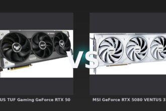 Vergleich: ASUS TUF Gaming GeForce RTX 5080 OC 16GB vs MSI GeForce RTX 5080 VENTUS 3X OC WHITE 16GB