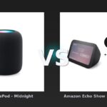 Vergleich: Apple HomePod - Midnight vs Amazon Echo Show 5 - Neueste Generation + TP-Link Tapo C530WS - Schwenk-Neige-Außenkamera - 2er-Set