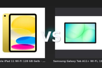 Vergleich: "Apple iPad 11 Wi-Fi 128 GB Gelb - 2025 (A16)" vs Samsung Galaxy Tab A11+ Wi-Fi, 11", 128 GB Silver - Apple iPad 11 (2025, A16) vs. Samsung Galaxy Tab A11+ – Zwei Einsteiger-Tablets im direkten Duell