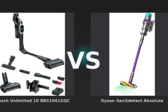 Vergleich: Bosch Unlimited 10 BBS1041GQC vs Dyson Gen5detect Absolute - Bosch Unlimited 10 vs Dyson Gen5detect Absolute: Der KI-Audit