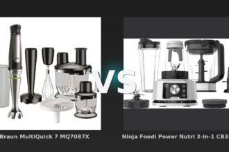 Vergleich: Braun MultiQuick 7 MQ7087X vs Ninja Foodi Power Nutri 3-in-1 CB350EU - Stabmixer-Duell: Braun MultiQuick 7 MQ7087X vs. Ninja Foodi Power Nutri 3-in-1 – Vielseitigkeit trif