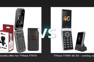 Vergleich: Bundle offer for TTfone TT970 4G with Nylon Holster Case (TTCB9) and Car Charger (TTCC) EU vs TTfone TT990 4G EU - coming soon!