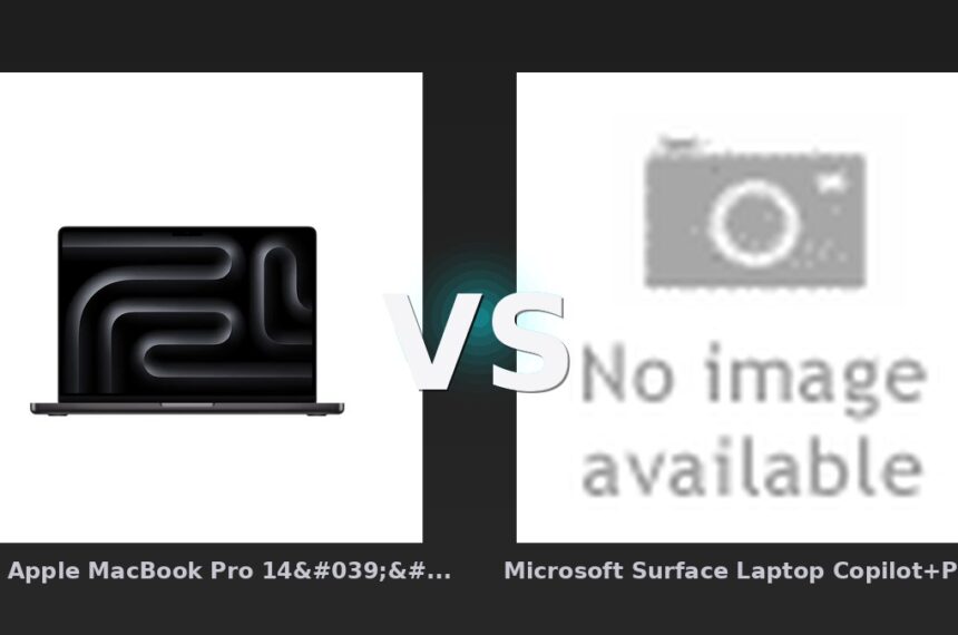 Vergleich: CTO // Apple MacBook Pro 14'' M5 10-Core CPU 10-Core GPU - Space Schwarz - NanoGlas - 16G vs Microsoft Surface Laptop Copilot+PC - 15" - Snapdragon X Elite - 16GB RAM/512 GB SSD (Platin) - Apple MacBook Pro 14 M5 vs Microsoft Surface Laptop 15: High-End-Kampf der Ökosysteme