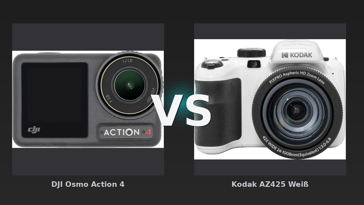 Vergleich: DJI Osmo Action 4 vs Kodak AZ425 Weiß - DJI Osmo Action vs Kodak AZ425 Weiß: Der KI-Audit