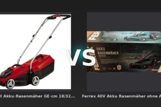 Vergleich: Einhell Akku-Rasenmäher GE-cm 18/32 Li-Solo Power X-Change (18 V, ohne Akku) vs Ferrex 40V Akku Rasenmäher ohne Akku 40L Grasbox Schnittbreite 36CM - Einhell Akku-Rasenmäher GE-cm vs Ferrex Akku Rasenmäher: Der KI-Audit