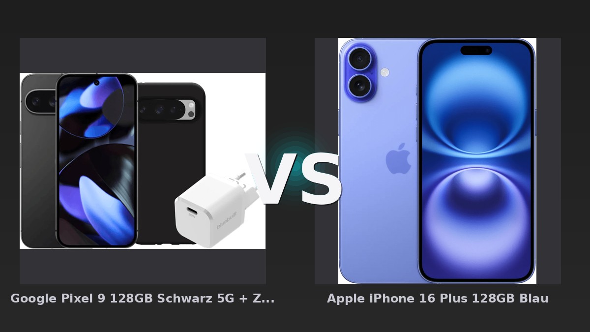 Vergleich: Google Pixel 9 128GB Schwarz 5G + Zubehörset vs Apple iPhone 16 Plus 128GB Blau - Google Pixel 9 vs Apple iPhone 16: Der KI-Audit