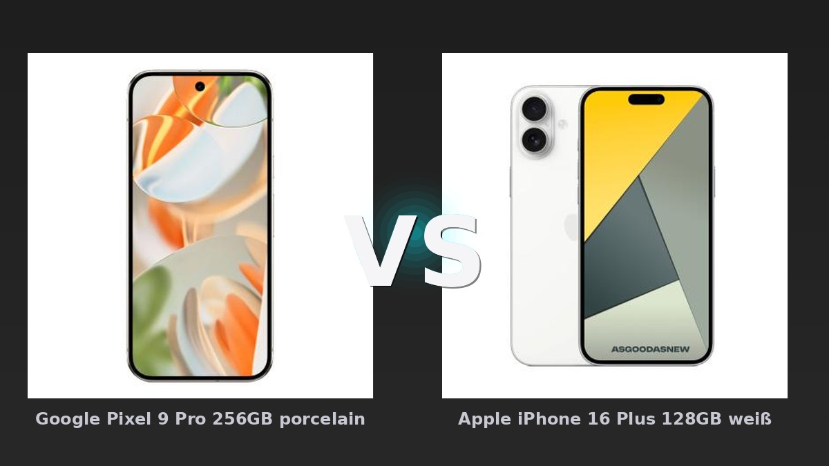 Vergleich: Google Pixel 9 Pro 256GB porcelain vs Apple iPhone 16 Plus 128GB weiß - Google Pixel 9 vs Apple iPhone 16: Der KI-Audit