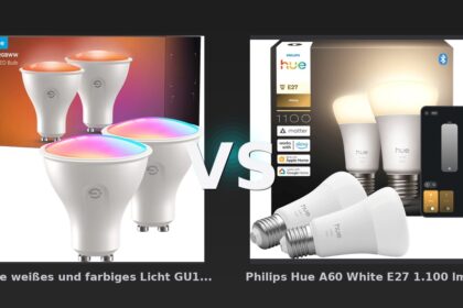 Vergleich: Govee weißes und farbiges Licht GU10 Doppelpack vs Philips Hue A60 White E27 1.100 lm Doppelpack - Govee weißes und vs Philips Hue A60: Der KI-Audit