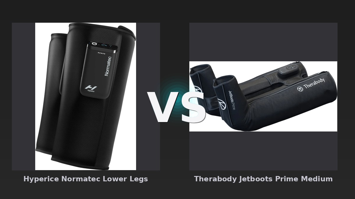 Vergleich: Hyperice Normatec Lower Legs vs Therabody Jetboots Prime Medium - Hyperice Normatec Lower vs Therabody Jetboots Prime: Der KI-Audit