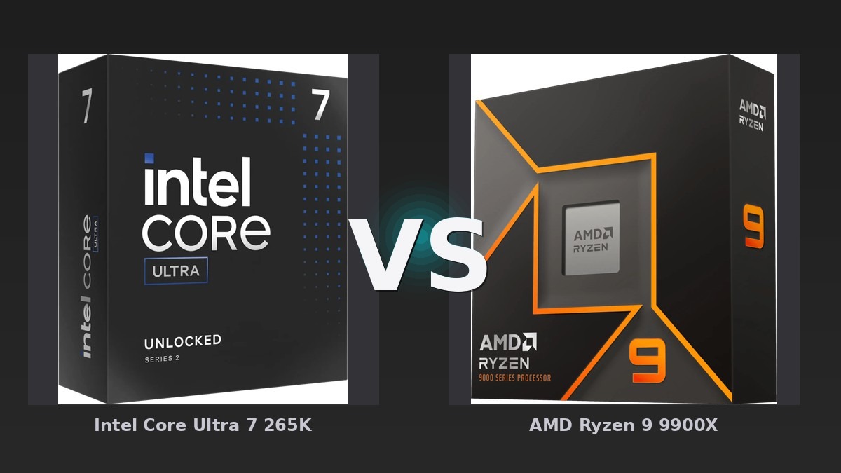 Vergleich: Intel Core Ultra 7 265K vs AMD Ryzen 9 9900X - Intel Core Ultra 7 265K vs AMD Ryzen 9 9900X
