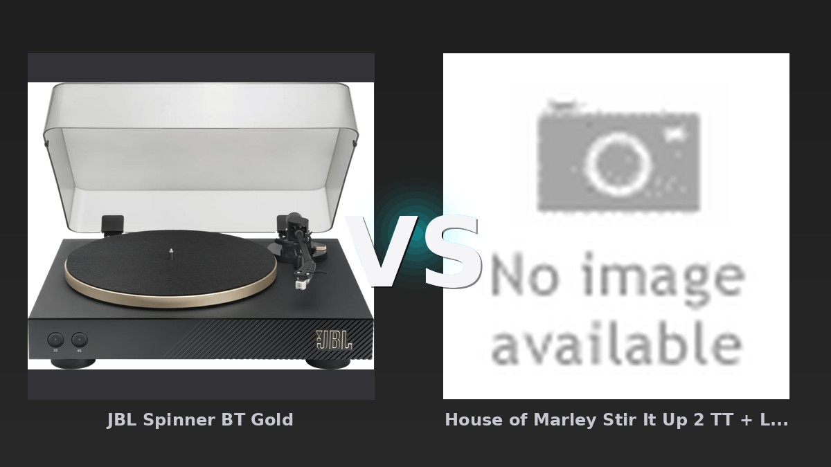 Vergleich: JBL Spinner BT Gold vs House of Marley Stir It Up 2 TT + Lautsprecher - JBL Spinner BT vs House of Marley: Der KI-Audit