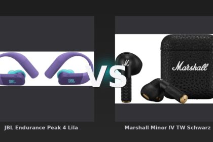 Vergleich: JBL Endurance Peak 4 Lila vs Marshall Minor IV TW Schwarz - JBL Endurance Peak 4 vs. Marshall Minor IV TW: Sportler-Kraftpaket gegen Stil-Ikone