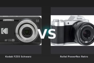 Vergleich: Kodak FZ55 Schwarz vs Rollei Powerflex Retro - Kodak FZ55 vs Rollei Powerflex Retro: Günstige Kompaktkameras im Vergleich