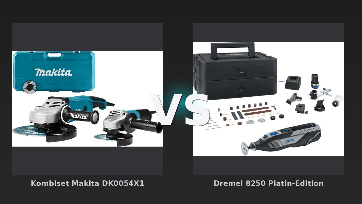 Vergleich: Kombiset Makita DK0054X1 vs Dremel 8250 - Der KI-Audit
