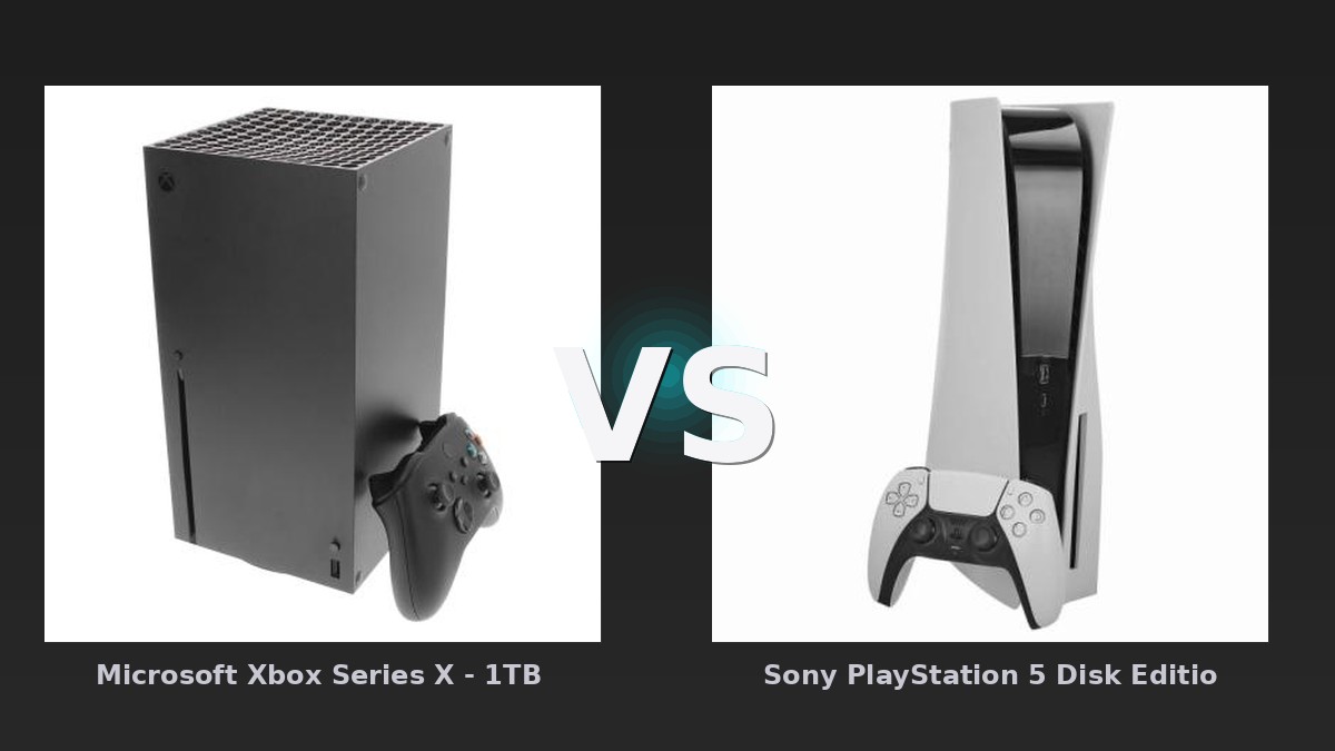 Vergleich: Microsoft Xbox Series X - 1TB schwarz vs Sony PlayStation 5 Disk Edition - 825GB - weiß
