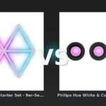 Vergleich: Nanoleaf Lines Starter Set - 9er-Set - Weiß vs Philips Hue White & Color Ambiance Centura Einbauspot 3 flg. - Schwarz - Nanoleaf Lines Starter vs Philips Hue White: Der KI-Audit
