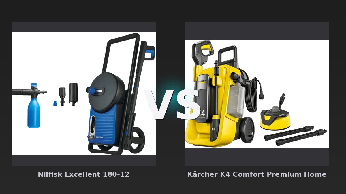 Vergleich: Nilfisk Excellent 180-12 vs Kärcher K4 Comfort Premium Home - Nilfisk Excellent 180-12 vs Kärcher K4 Comfort: Der KI-Audit
