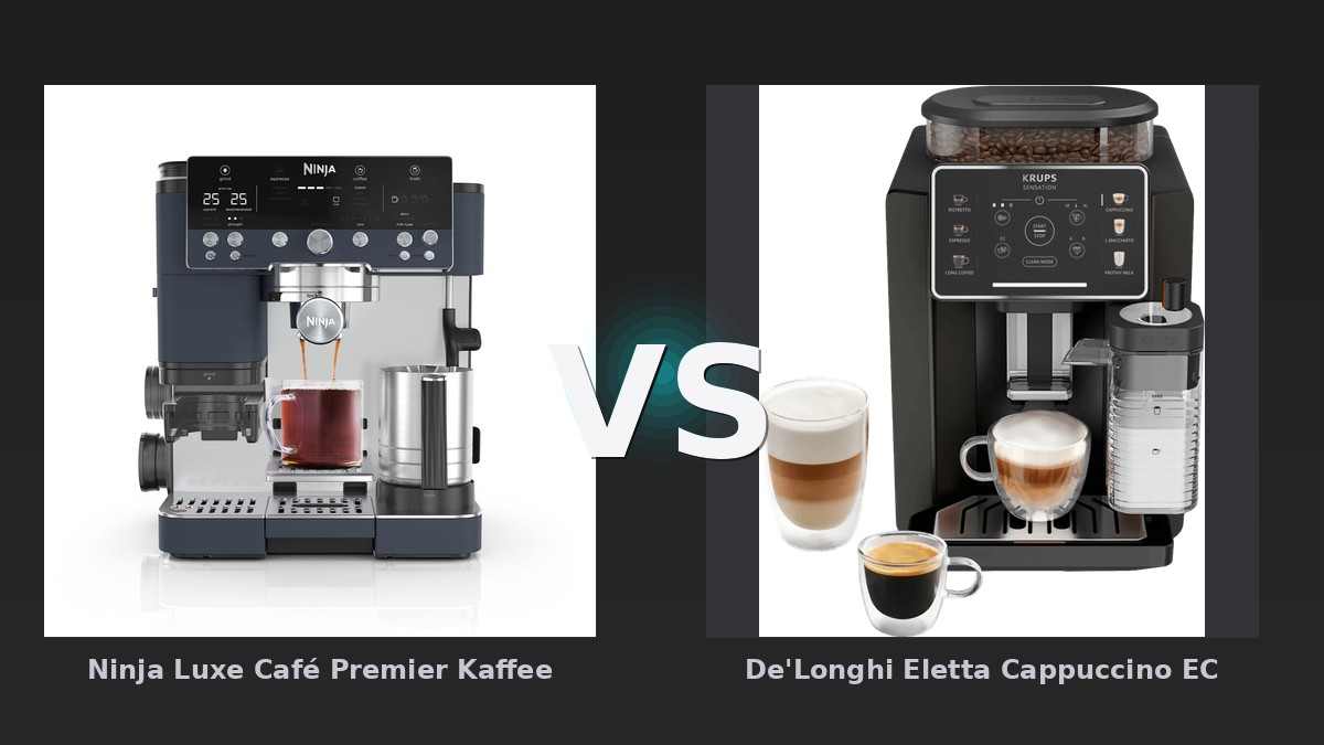 Vergleich: Ninja Luxe Café Premier Kaffeemaschine ES601EU vs De'Longhi Eletta Cappuccino ECAM 44.660.B